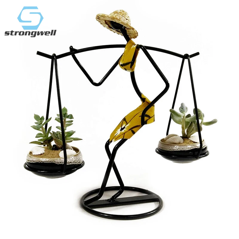 Strongwell Home Decoration Miniature Model Creative Wrought Iron Character Flower Pot Handicrafts Desktop Decoration Ornaments
Strongwell Home Decoration Miniature Model Creative Wrought Iron Character Flower Pot Handicrafts Desktop Decoration Ornaments