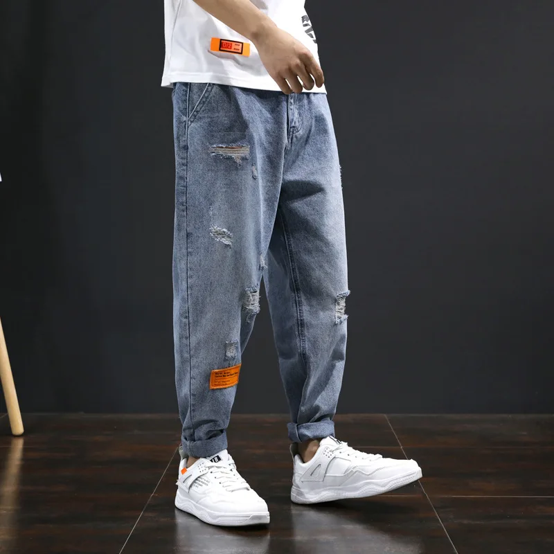 Ripped Jeans Men's Straight Casual Denim Pants Baggy Jeans Casual Mens Pants Plus Size Distressed Jeans Boyfriend Jeans 
Ripped Jeans Men's Straight Casual Denim Pants Baggy Jeans Casual Mens Pants Plus Size Distressed Jeans Boyfriend Jeans