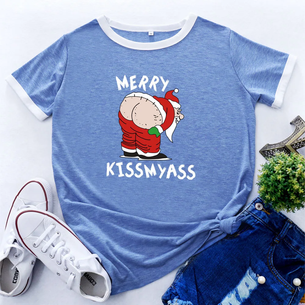 Womens Colorblock Crewneck Short Shleeve Cotton Blend Summer T-shirts Graphic Tees Female Print Top Funny Merry Christmas Gift
Womens Colorblock Crewneck Short Shleeve Cotton Blend Summer T-shirts Graphic Tees Female Print Top Funny Merry Christmas Gift