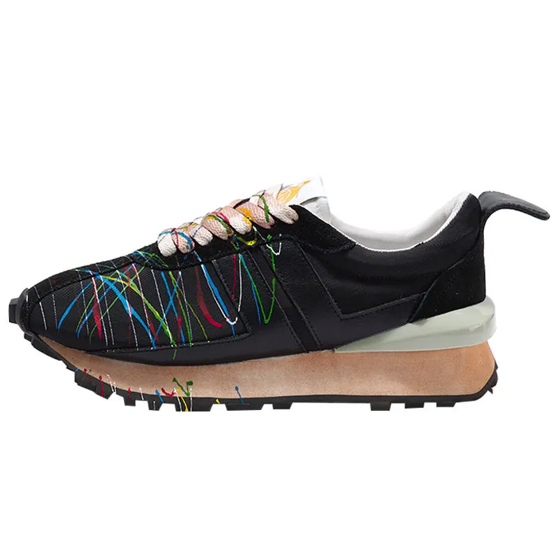 Casual Retro Graffiti Platform Women's Running Shoes Spring Autumn Increase Height Female Sneakers Genuine Leather Ladies Shoes 
Casual Retro Graffiti Platform Women's Running Shoes Spring Autumn Increase Height Female Sneakers Genuine Leather Ladies Shoes