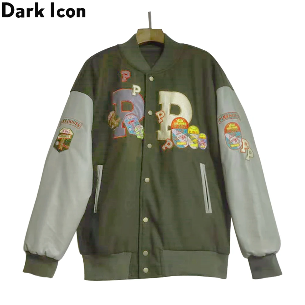 Dark Icon Embroidery Suede Material Baseball Jackets Men Women Winter Thick Men's Coats Green Black
Dark Icon Embroidery Suede Material Baseball Jackets Men Women Winter Thick Men's Coats Green Black