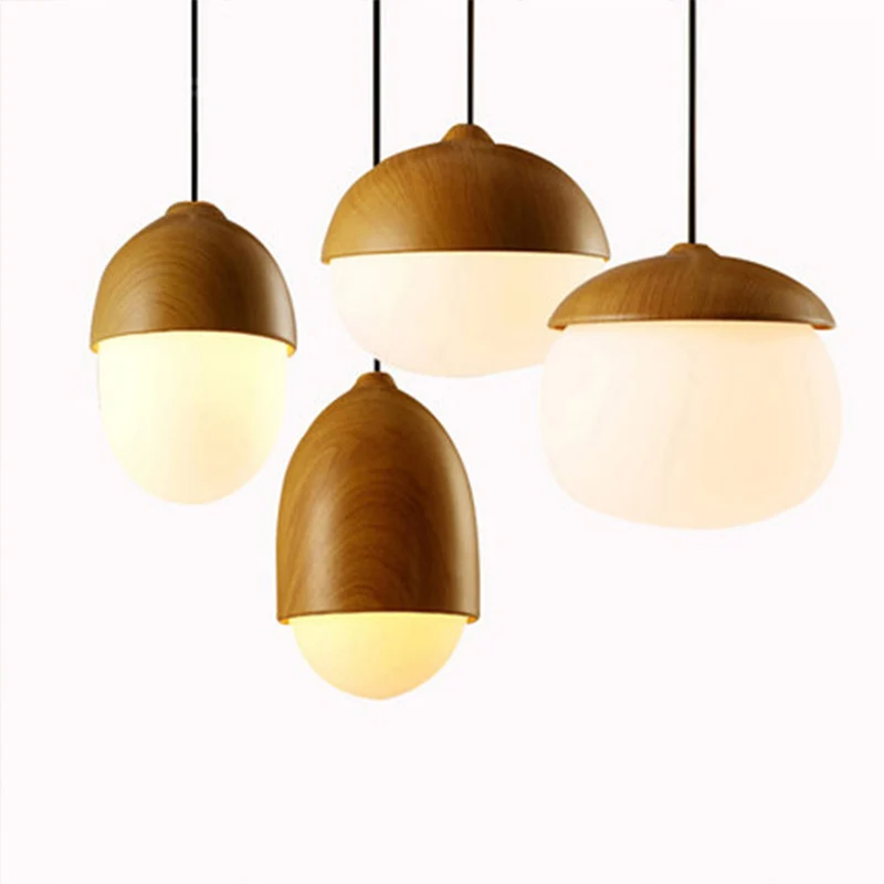 Modern Nordic Glass Lamp Nuts Acorn Small Mushrooms Led Hanging Lights for Living Room Home Decor Wood Grain Iron Pendant Light
Modern Nordic Glass Lamp Nuts Acorn Small Mushrooms Led Hanging Lights for Living Room Home Decor Wood Grain Iron Pendant Light