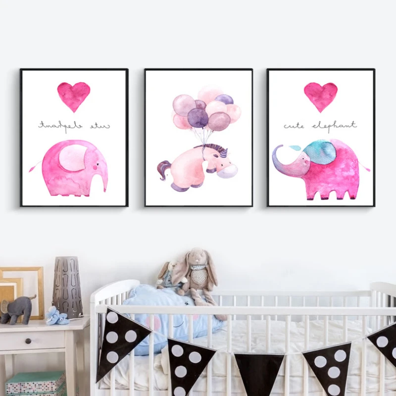 Nordic Modern Home Decoration Children's Room Poster Cute Cartoon Animal Elephant Hippo Canvas Frameless Printing Picture Core 
Nordic Modern Home Decoration Children's Room Poster Cute Cartoon Animal Elephant Hippo Canvas Frameless Printing Picture Core