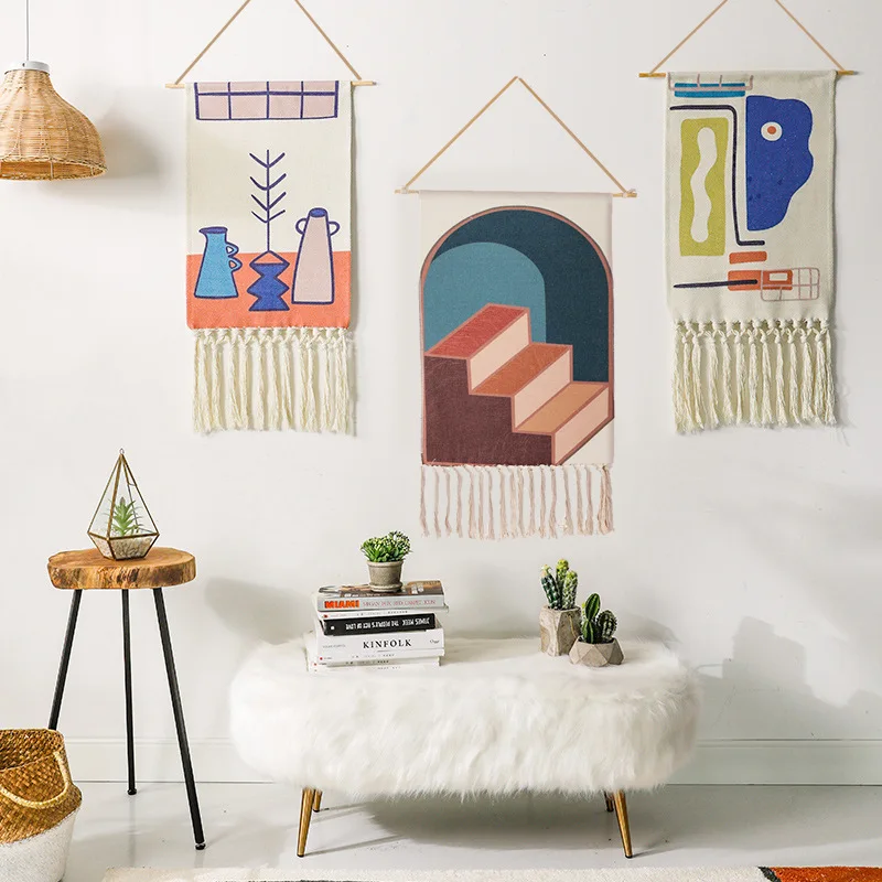 Nordic Art Hanging Cloth New Hand-knitted Tassel Tapestry Wall Hanging Handmade Bohemian Style Retro Home Decor Cotton
Nordic Art Hanging Cloth New Hand-knitted Tassel Tapestry Wall Hanging Handmade Bohemian Style Retro Home Decor Cotton