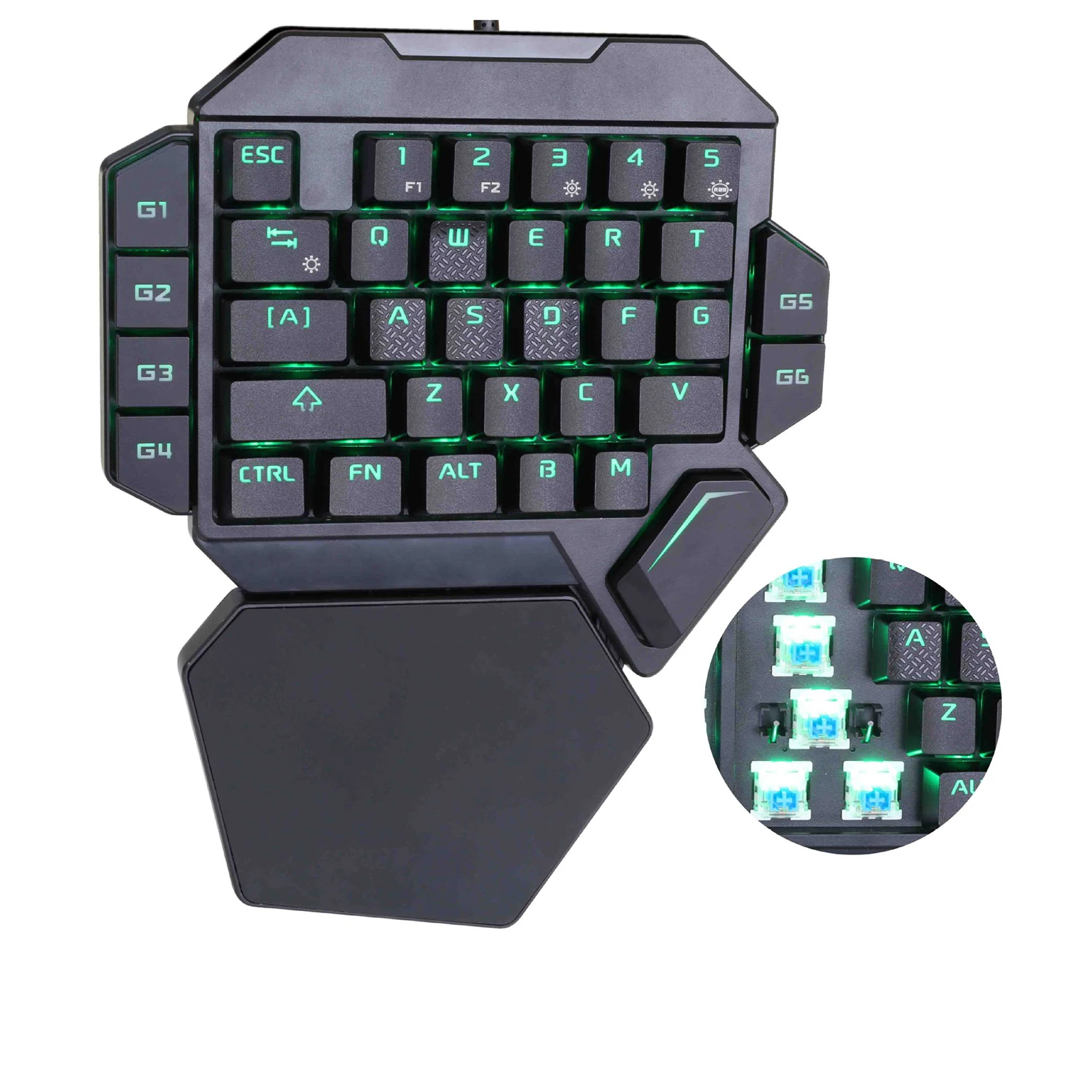 K50 1,6 м Проводная игровая клавиатура с светодиодный Подсветка 35 ключей с помощью одной руки мембранная клавиатура для LOL/CF
K50 1,6 м Проводная игровая клавиатура с светодиодный Подсветка 35 ключей с помощью одной руки мембранная клавиатура для LOL/CF
