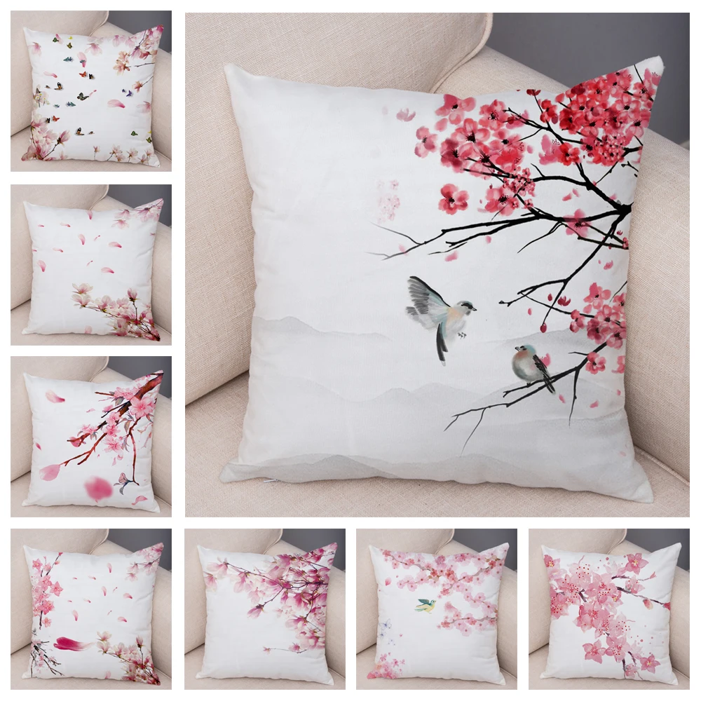Pink Peach Blossom Cushion Cover Decor Watercolor Cartoon Plant Tree Pillow Case for Sofa Home Car Soft Plush Pillowcase 45x45cm
Pink Peach Blossom Cushion Cover Decor Watercolor Cartoon Plant Tree Pillow Case for Sofa Home Car Soft Plush Pillowcase 45x45cm
