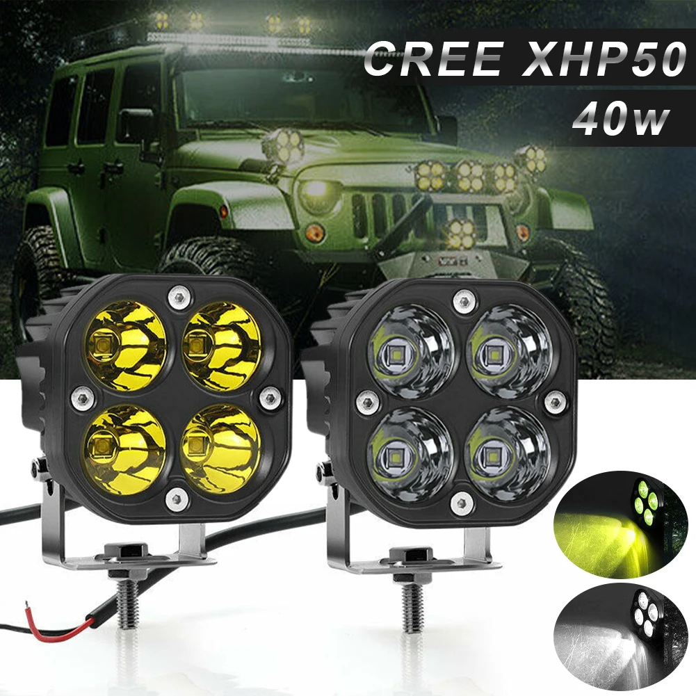 2PC CREE XHP50 40w Working Light LED Pods Light Bar Floodlight Waterproof Emergency for Pickup Truck Jeep SUV ATV UTV UTE SUV
2PC CREE XHP50 40w Working Light LED Pods Light Bar Floodlight Waterproof Emergency for Pickup Truck Jeep SUV ATV UTV UTE SUV