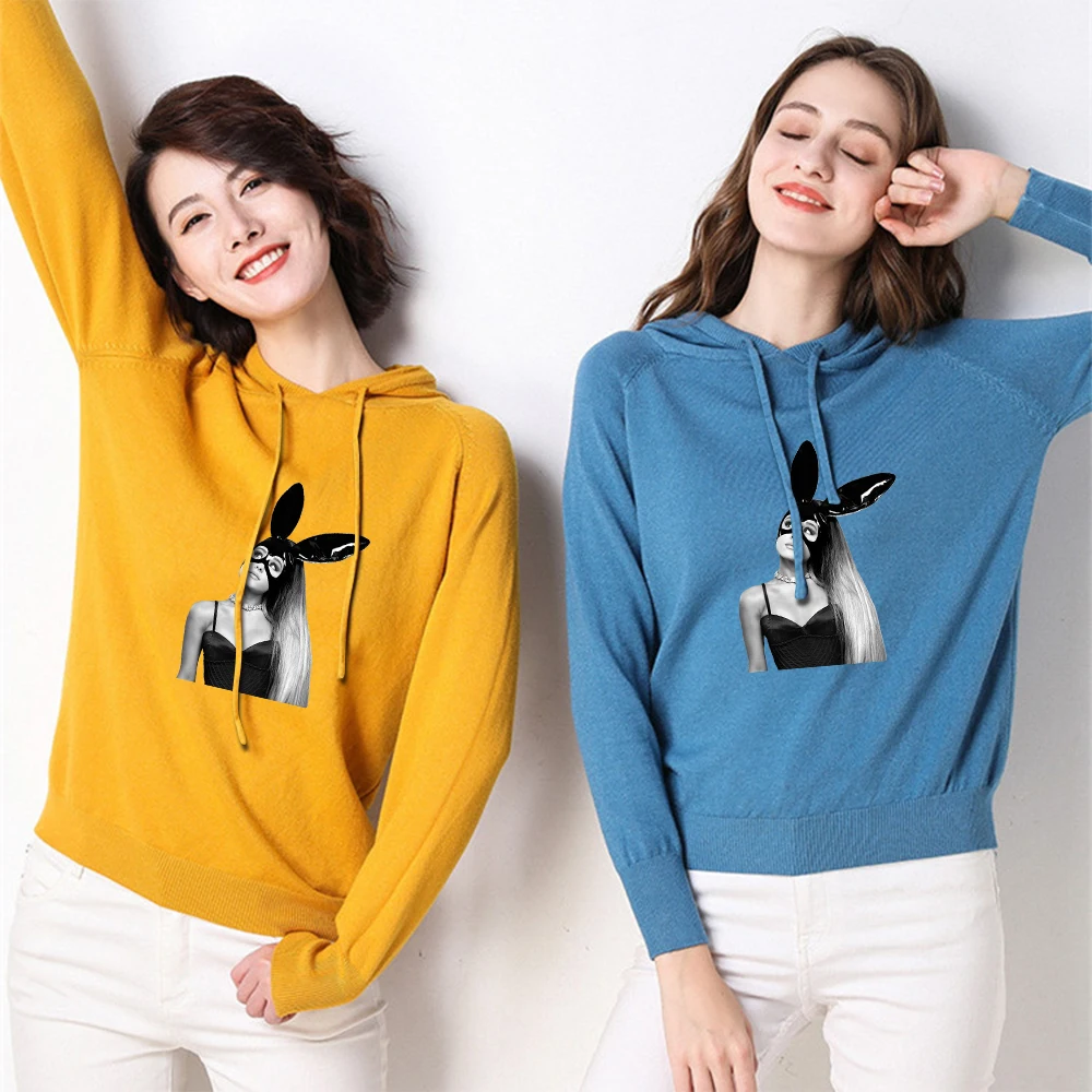 Ariana Grande sweaters women 2019 Spring Lady knitted pullover Fashion full sleeve sweater loose pullover female 
Ariana Grande sweaters women 2019 Spring Lady knitted pullover Fashion full sleeve sweater loose pullover female