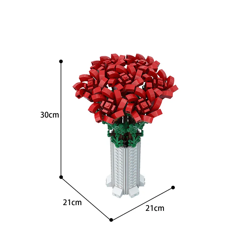 MOC Small Bouquet of Roses Building Blocks Bricks Flower Plant DIY Model Home Toys For Girlfriend Birthday Gift 443pcs
MOC Small Bouquet of Roses Building Blocks Bricks Flower Plant DIY Model Home Toys For Girlfriend Birthday Gift 443pcs