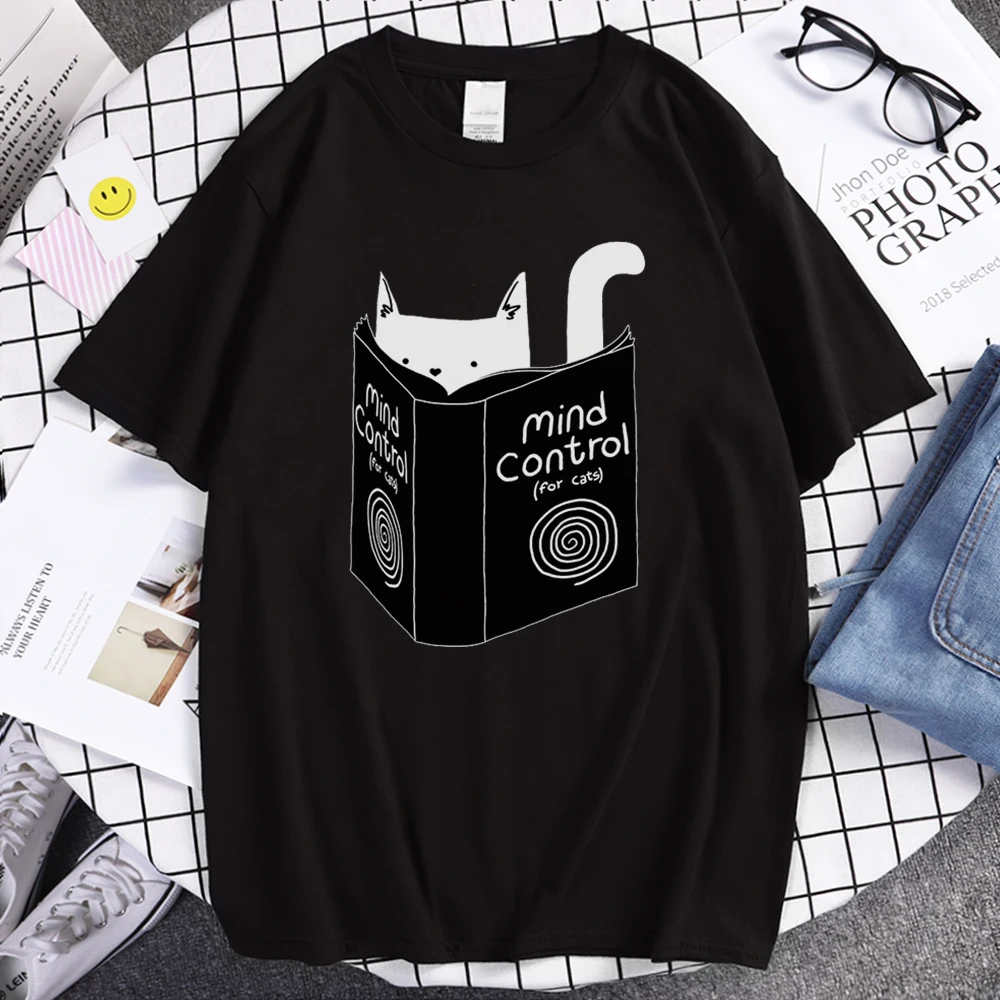 Cat Read Book Mind Control Simple Style Prints Tshirt maleBrand Vintage Tshirt Crew neckShort Sleeved Comfortable Men Tee Shirts
Cat Read Book Mind Control Simple Style Prints Tshirt maleBrand Vintage Tshirt Crew neckShort Sleeved Comfortable Men Tee Shirts