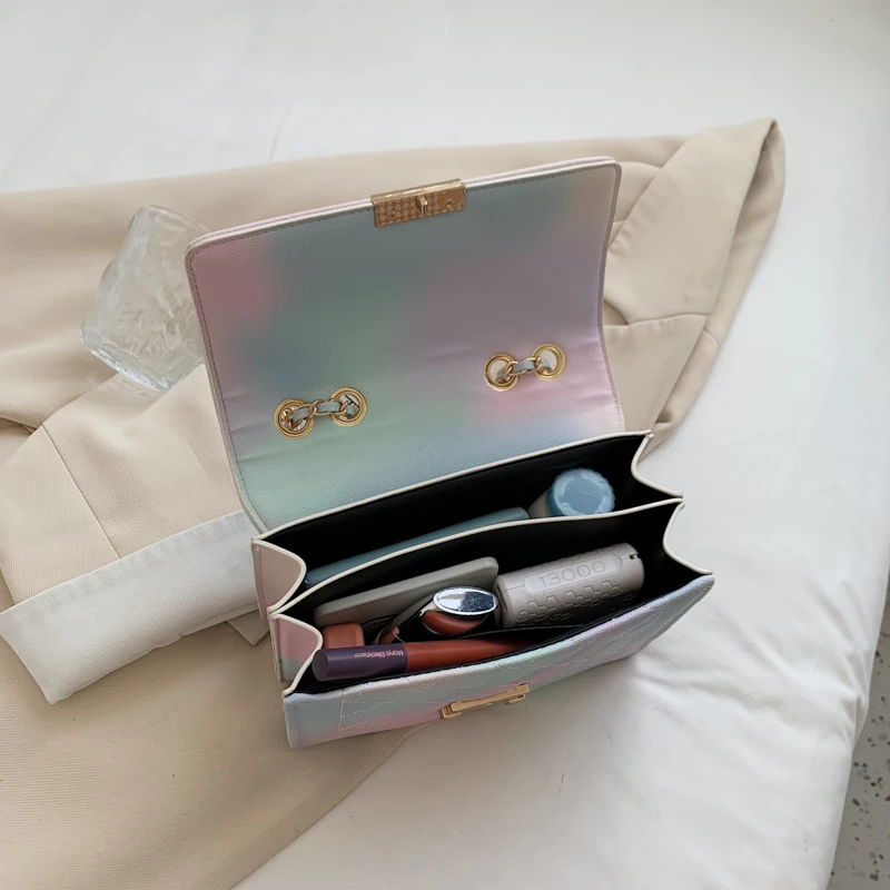 Rainbow bag female 2021 new trendy fashion shoulder bag texture all-match messenger bag gradient color rhombus small square bag
Rainbow bag female 2021 new trendy fashion shoulder bag texture all-match messenger bag gradient color rhombus small square bag