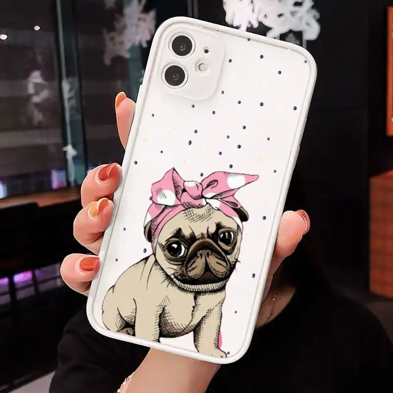 Pug Dog Cute bulldog cartoon luxury Phone Cases shell matte transparent For iphone 7 8 11 12 plus mini x xs xr pro max cover
Pug Dog Cute bulldog cartoon luxury Phone Cases shell matte transparent For iphone 7 8 11 12 plus mini x xs xr pro max cover