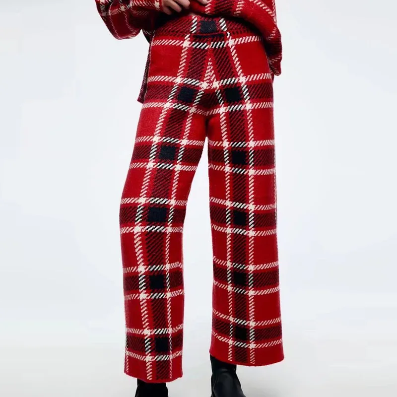 KUMSVAG Women Autumn Plaid Loose Straight Pants 2021 Fashion Knitting Ankle-Length Pants Female Casual Street Trousers Clothing
KUMSVAG Women Autumn Plaid Loose Straight Pants 2021 Fashion Knitting Ankle-Length Pants Female Casual Street Trousers Clothing