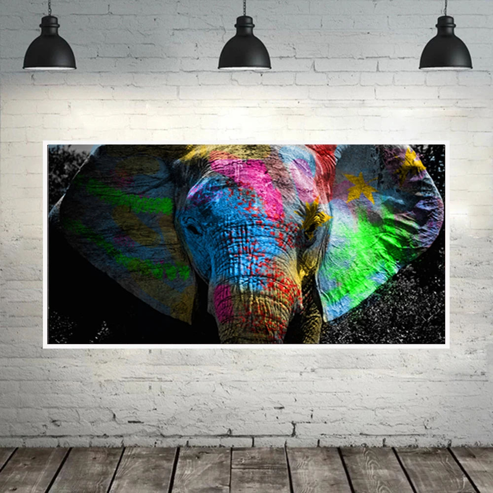 Graffiti Colorful African Art Elephant Animal Canvas Paintings Oil Painting On Canvas Wall Art For Living Room Bedroom Unframed 
Graffiti Colorful African Art Elephant Animal Canvas Paintings Oil Painting On Canvas Wall Art For Living Room Bedroom Unframed