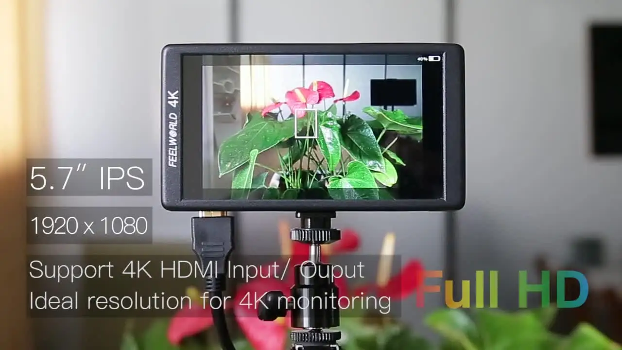 Hand Held Gimbal Flexible Full HD 1920x1080 Display 5 Inch LCD 4K HDMI Input output F570
Hand Held Gimbal Flexible Full HD 1920x1080 Display 5 Inch LCD 4K HDMI Input output F570