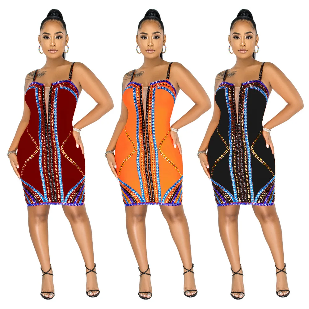 Sexy Spaghetti Strap Low-cut Backless Diamonds Shiny Dress Woman Sleeless Zipper A-Line Bodycon Mini Dress Black Vestidos Cortos
Sexy Spaghetti Strap Low-cut Backless Diamonds Shiny Dress Woman Sleeless Zipper A-Line Bodycon Mini Dress Black Vestidos Cortos