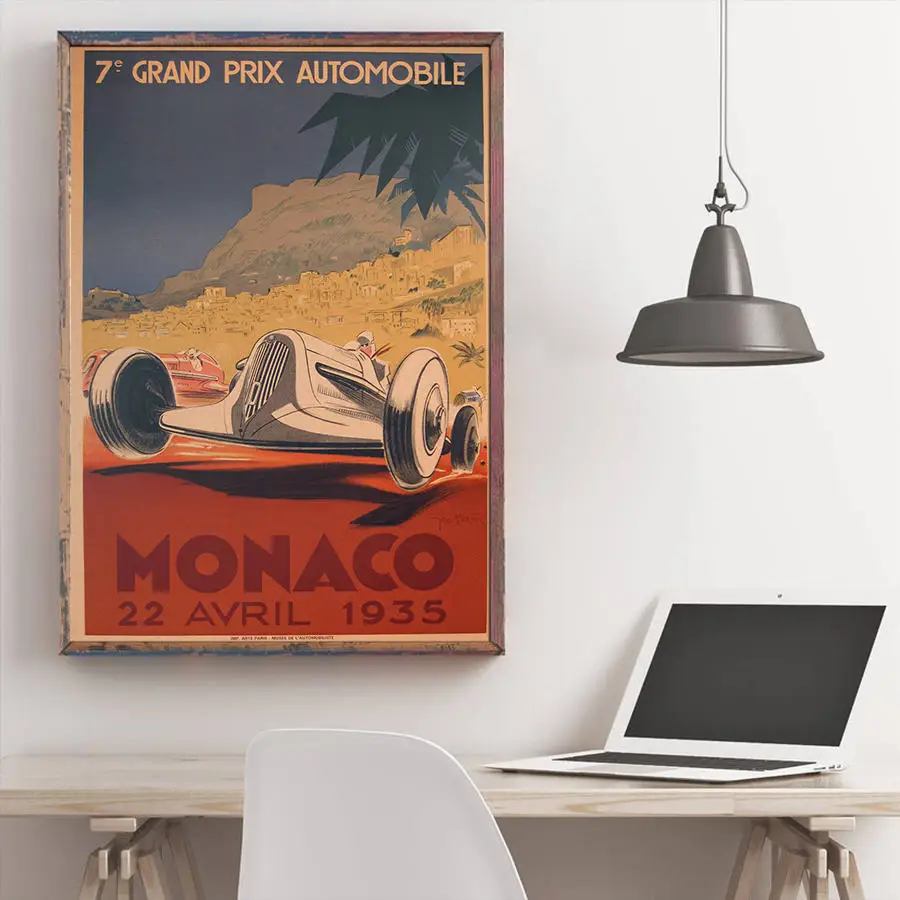 Монако летнего отдыха и путешествий плакат Wall Art Стикеры оберточная бумага в