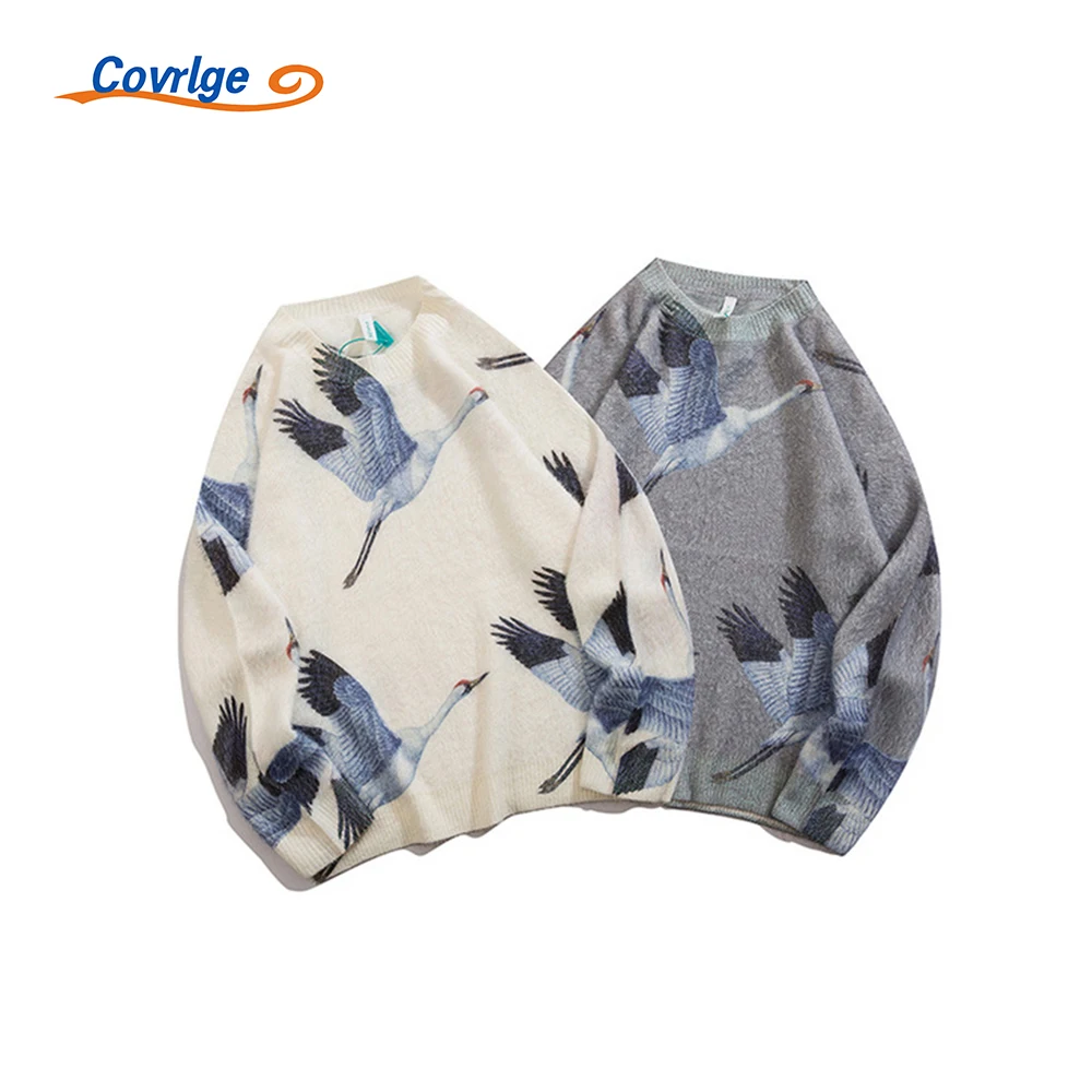Covrlge Sweater Men's New Autumn Teenager Crane Print Pattern Couple Trend Hedging All-match Knit Vintage Sweater WZM001
Covrlge Sweater Men's New Autumn Teenager Crane Print Pattern Couple Trend Hedging All-match Knit Vintage Sweater WZM001
