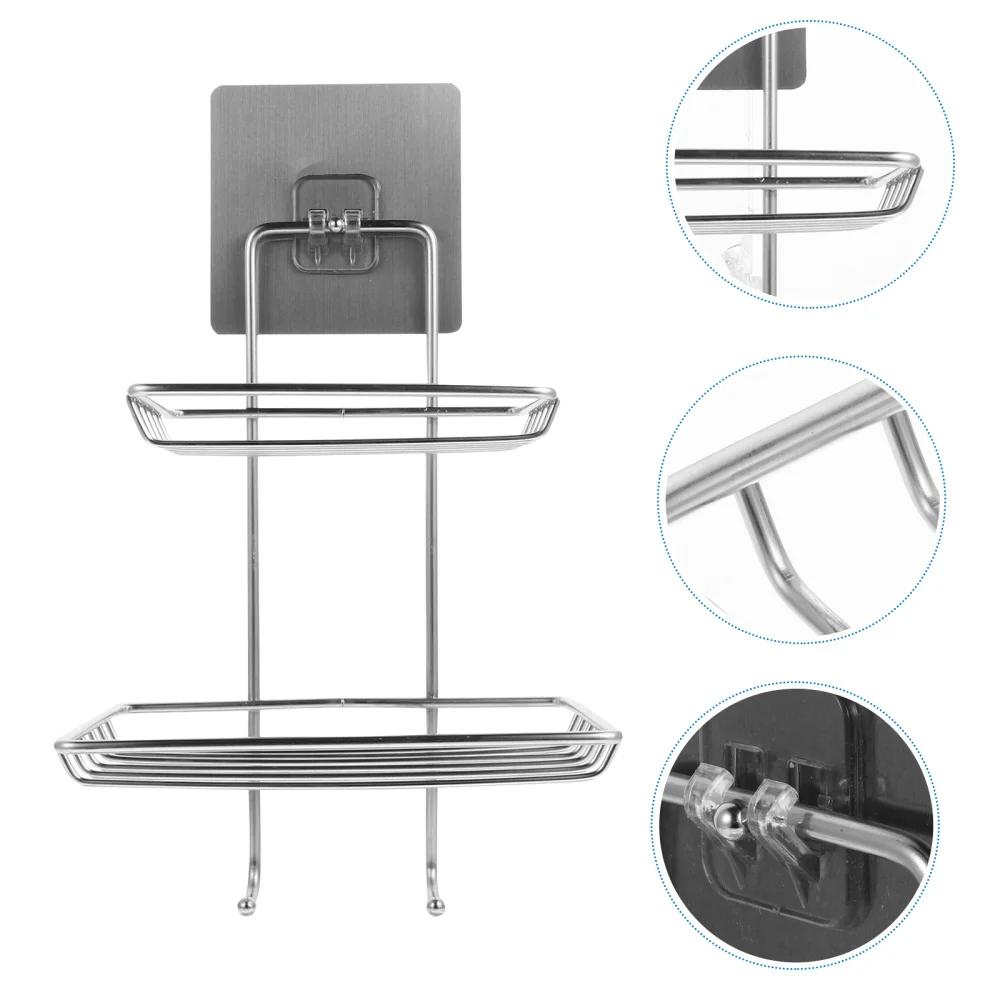 Punch-free Stainless Steel Double Soap Box Soap Holder Soap Sponge Holder
Punch-free Stainless Steel Double Soap Box Soap Holder Soap Sponge Holder