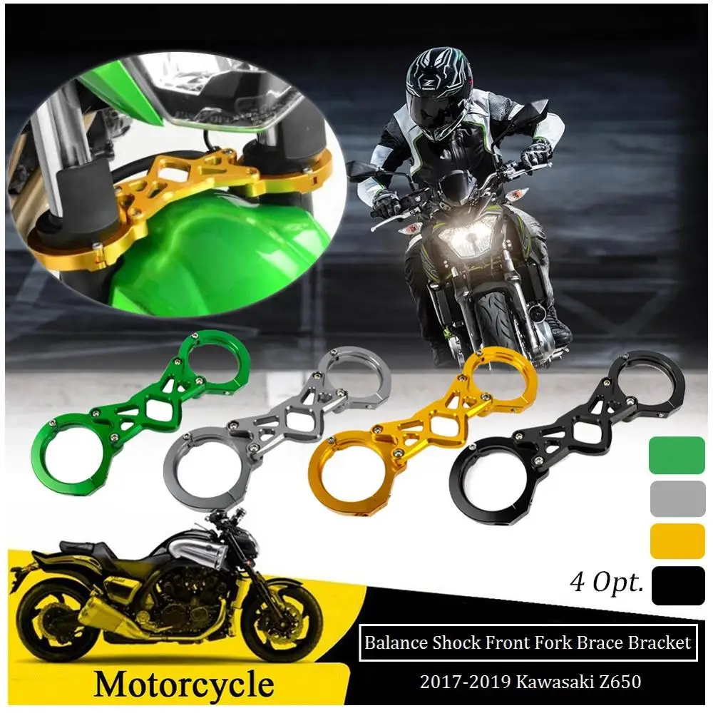 CNC Aluminum Front Fork Bracket Shock Absorber Damper Balance Brace Clamp for 2017 2018 2019 Kawasaki Z650 ZR650 Accessories
CNC Aluminum Front Fork Bracket Shock Absorber Damper Balance Brace Clamp for 2017 2018 2019 Kawasaki Z650 ZR650 Accessories