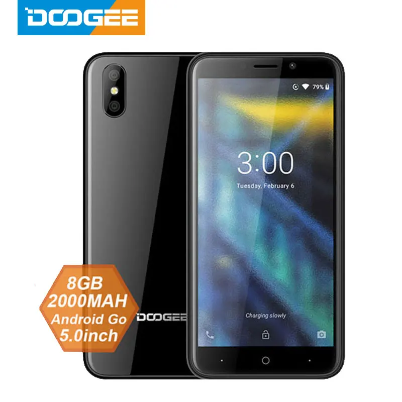 

DOOGEE X50 mobile phone Android Go MTK6580M Quad-Core 1GB RAM 8GB ROM Dual Cameras 5.0inch 2000mAh Dual SIM Smartphone
