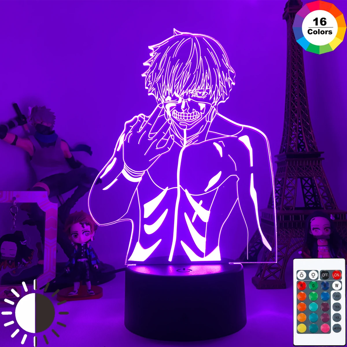 Anime 3d Light Tokyo Ghoul Ken Kaneki for Home Decoration Nightlight Cool Birthday Gift Acrylic Led Night Lamp Tokyo Ghoul toy
Anime 3d Light Tokyo Ghoul Ken Kaneki for Home Decoration Nightlight Cool Birthday Gift Acrylic Led Night Lamp Tokyo Ghoul toy