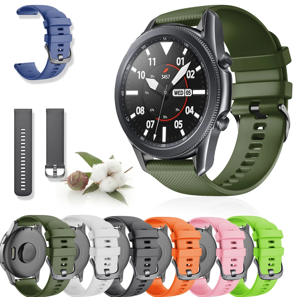 Ремешок силиконовый для наручных часов, браслет для Samsung Galaxy Watch 4 Active 2 44 мм 40 мм/Classic 42 46 мм Gear S3 Frontier, 22 20 мм 
Ремешок силиконовый для наручных часов, браслет для Samsung Galaxy Watch 4 Active 2 44 мм 40 мм/Classic 42 46 мм Gear S3 Frontier, 22 20 мм