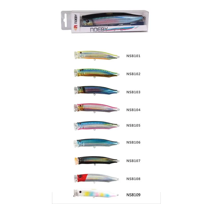 noeby feed Popper floating tuna lure 100mm 19g 120mm 29g roosters hard lures top water 150mm 54g saltwater for fishing NBL9246 
noeby feed Popper floating tuna lure 100mm 19g 120mm 29g roosters hard lures top water 150mm 54g saltwater for fishing NBL9246