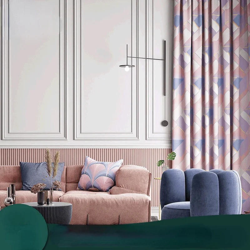 Curtain for living dining room bedroom Semi-shading jacquard modern minimalist fashion stitching personality geometric pattern
Curtain for living dining room bedroom Semi-shading jacquard modern minimalist fashion stitching personality geometric pattern