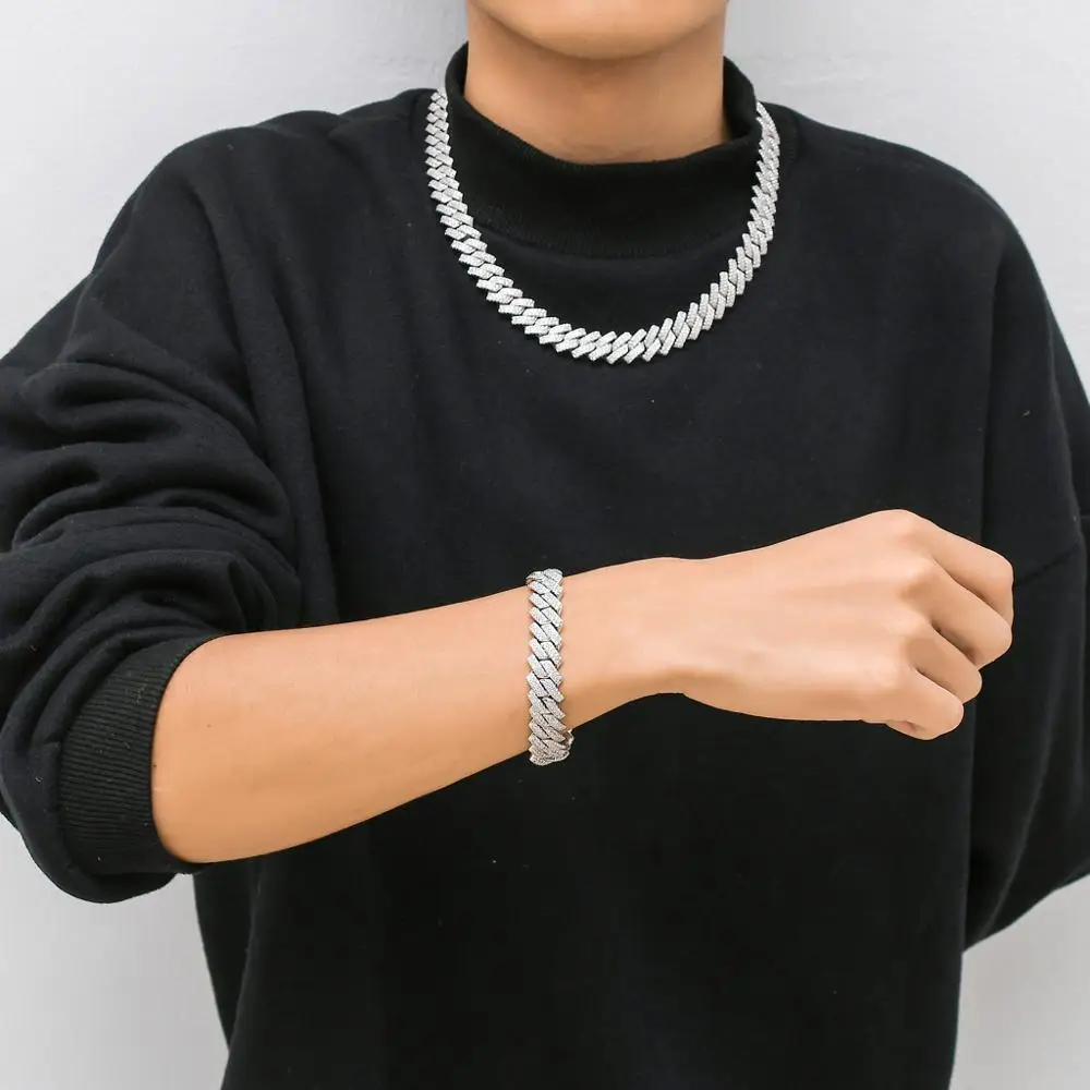 Miami Cuban Choker Square Link Necklace 14mm Silver Color Iced Out Cubic Zirconia Rock Hip Hop Style Men's Jewelry Drop Shipping
Miami Cuban Choker Square Link Necklace 14mm Silver Color Iced Out Cubic Zirconia Rock Hip Hop Style Men's Jewelry Drop Shipping