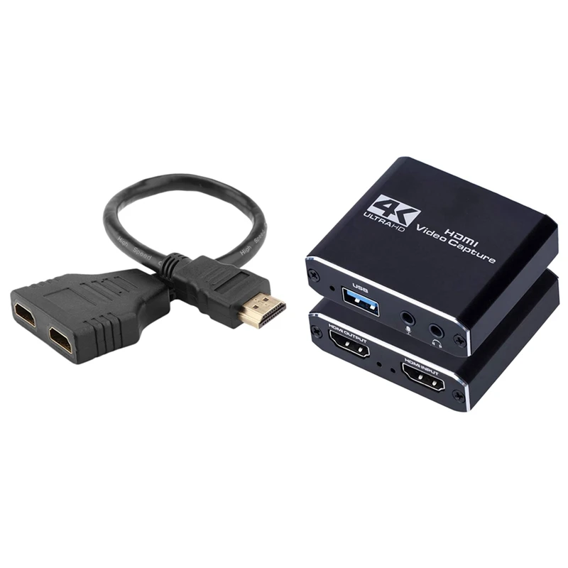Разветвитель HDMI один в два HDMI штекер-двойной гнездо адаптер кабель с HDMI HD видеозахватом карта захвата USB
Разветвитель HDMI один в два HDMI штекер-двойной гнездо адаптер кабель с HDMI HD видеозахватом карта захвата USB