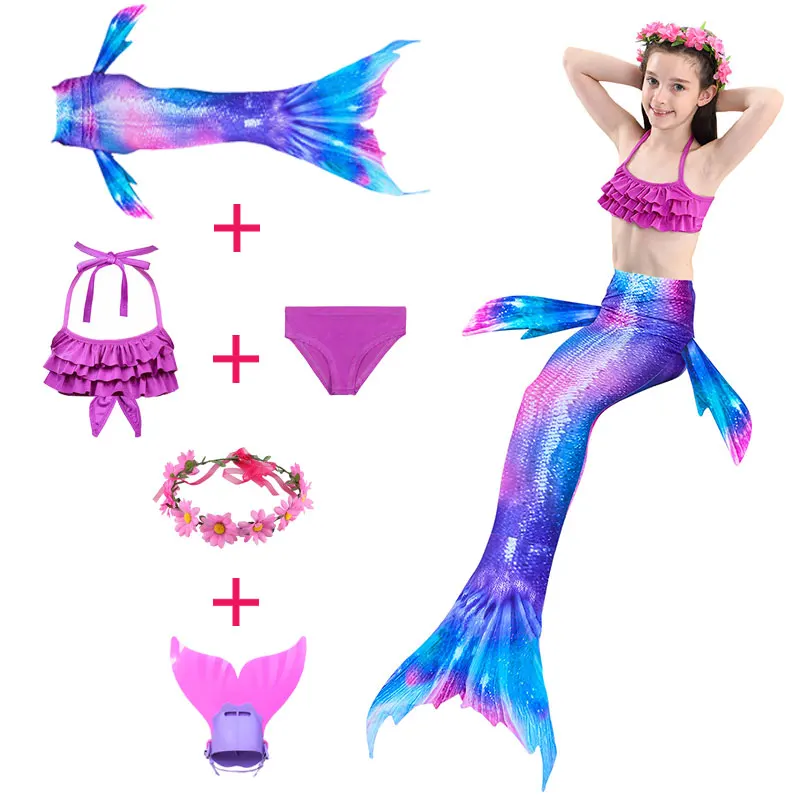 Girls Mermaid Tail with Top Panties Monofin Kid Bikini Swimming Child's Split Swimsuit Set Mermaid Shell Top Swimwear Beach Suit
Girls Mermaid Tail with Top Panties Monofin Kid Bikini Swimming Child's Split Swimsuit Set Mermaid Shell Top Swimwear Beach Suit