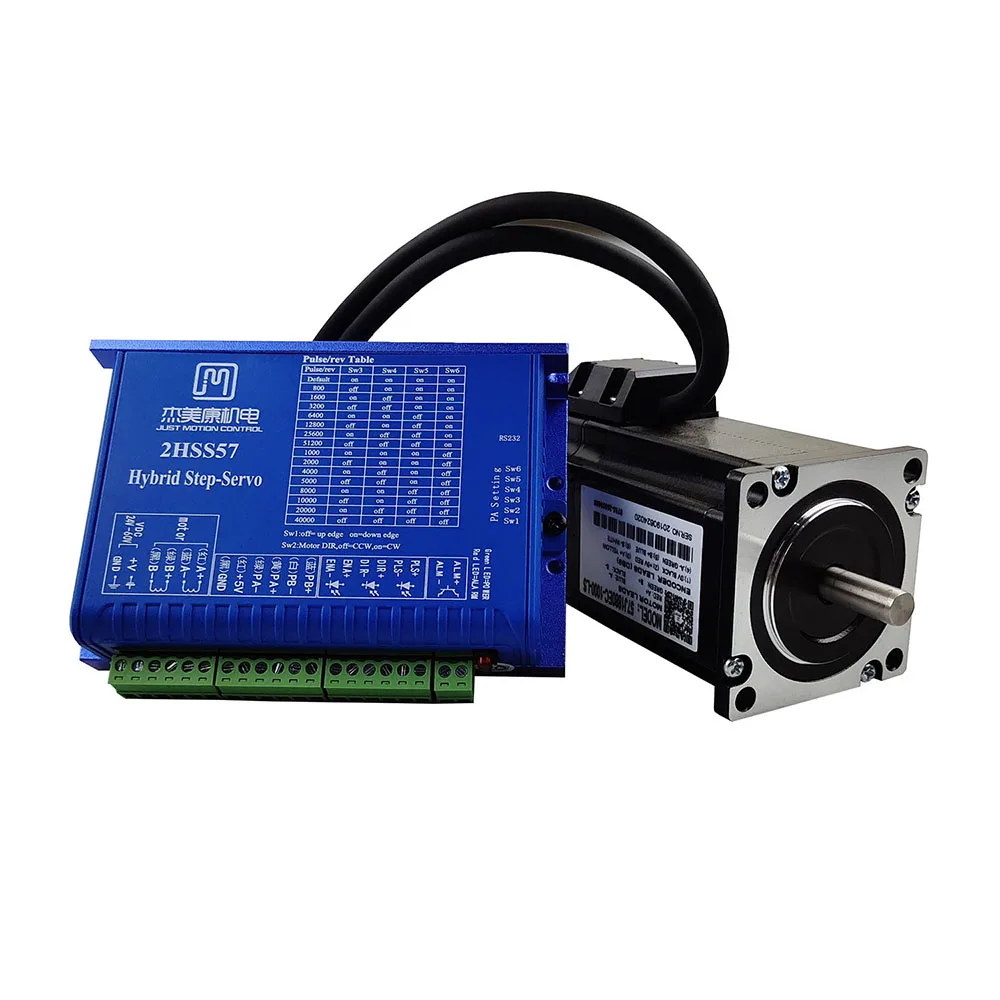 cnc kit 2N.M hybrid step servo motor driver 2HSS57 + 57J1880EC-1000 closed-loop input voltage DC24-48V
cnc kit 2N.M hybrid step servo motor driver 2HSS57 + 57J1880EC-1000 closed-loop input voltage DC24-48V