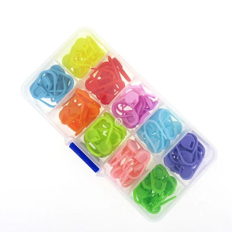 120 Pcs/Set Amazing Knitting Crochet Locking Stitch Needle Clip Markers Holder Tool Plastic B99