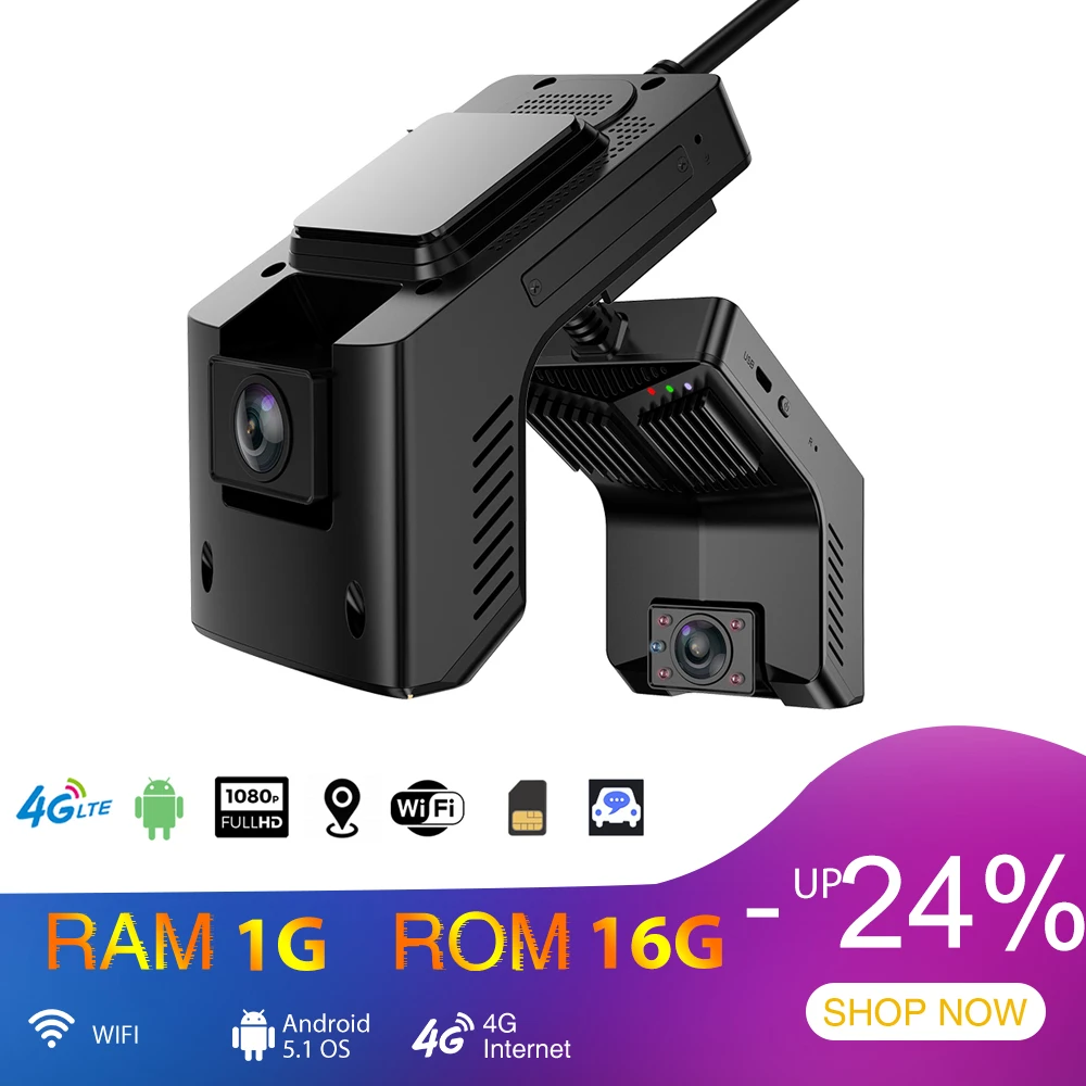 Hidv 4G Dash Cam w/ IR Night Vision Inside Android WiFi GPS Tracking Dual Car DVR Camera LiveView FHD 1080P Drive Recorder
Hidv 4G Dash Cam w/ IR Night Vision Inside Android WiFi GPS Tracking Dual Car DVR Camera LiveView FHD 1080P Drive Recorder