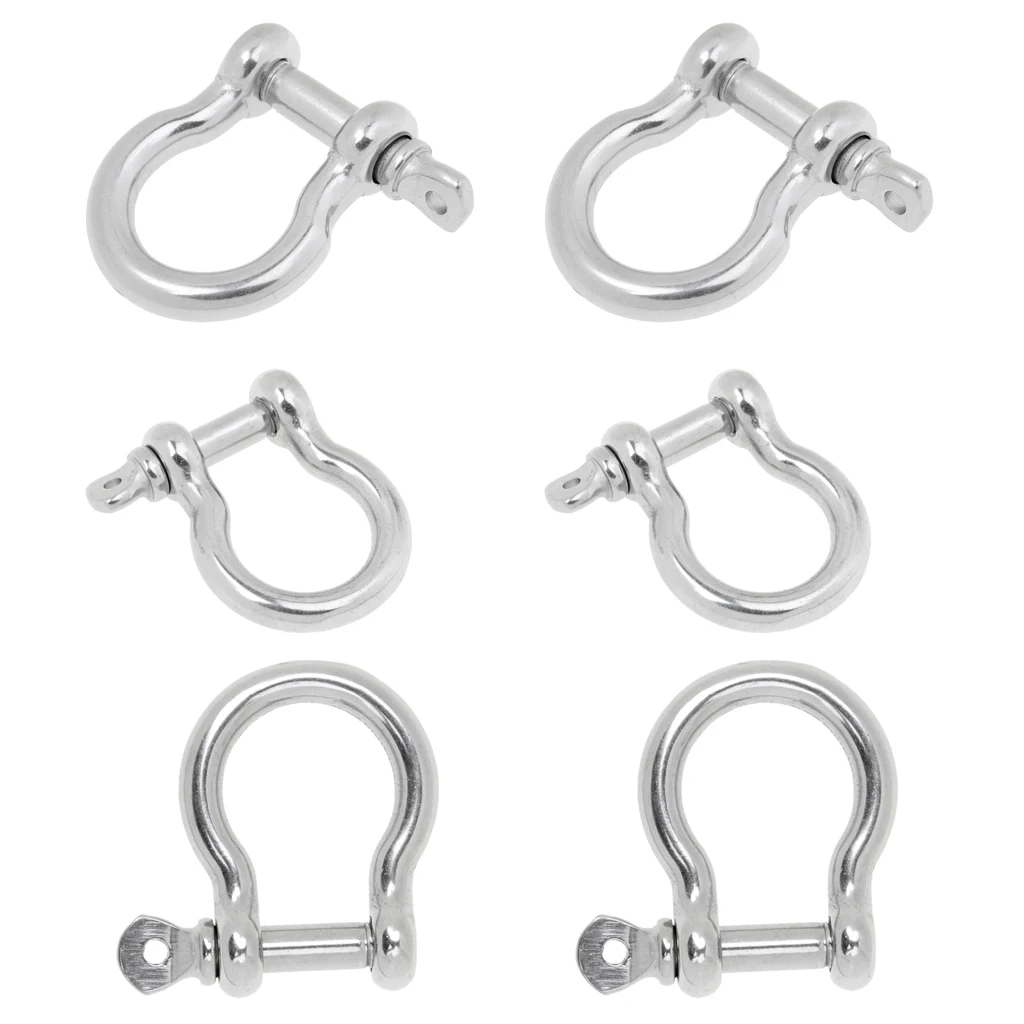 6x Marine Chain Rigging Bow Shackle Captive Pin Boat Stainless Steel 4 5 6mm
6x Marine Chain Rigging Bow Shackle Captive Pin Boat Stainless Steel 4 5 6mm