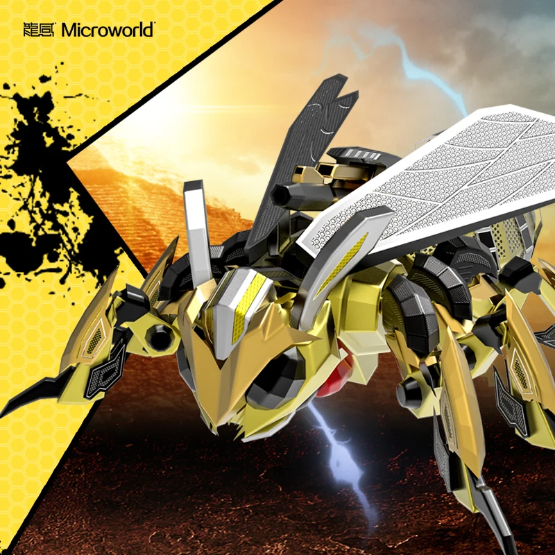 Microworld 3D Metal Puzzle Hornet Model kits DIY Laser Cut Assemble Jigsaw Toy Desktop decoration GIFT For Children
Microworld 3D Metal Puzzle Hornet Model kits DIY Laser Cut Assemble Jigsaw Toy Desktop decoration GIFT For Children