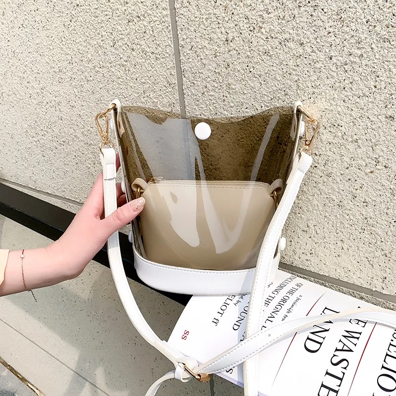 Women Bag 2021 New PVC Clear Bag Transparent Handbag Women Fashion Shoulder Bags Bolsas Ladies Messanger Bag Sac a Main XA68E
Women Bag 2021 New PVC Clear Bag Transparent Handbag Women Fashion Shoulder Bags Bolsas Ladies Messanger Bag Sac a Main XA68E