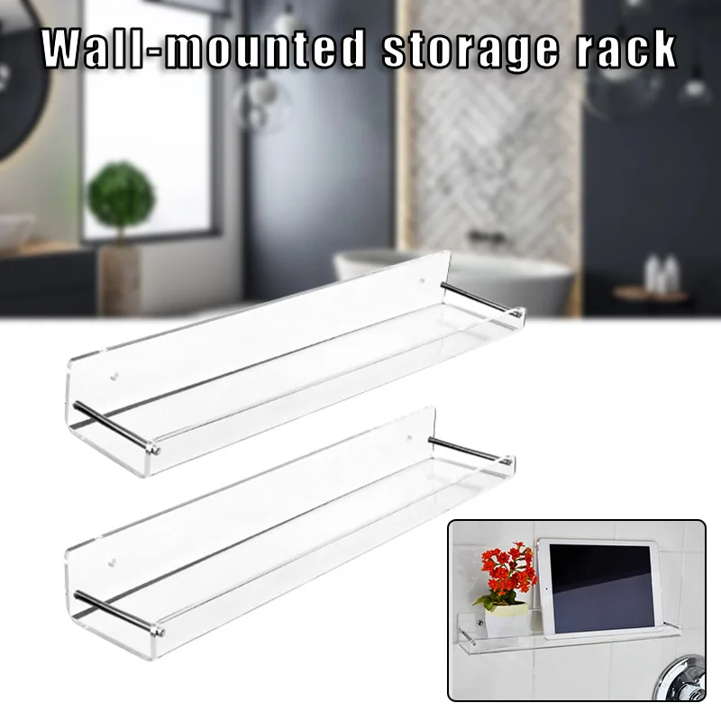 Transparent Acrylic Floating Shelves Multipurpose Wall Mounted Storage Rack for Bathroom Bedroom Office JW 
Transparent Acrylic Floating Shelves Multipurpose Wall Mounted Storage Rack for Bathroom Bedroom Office JW