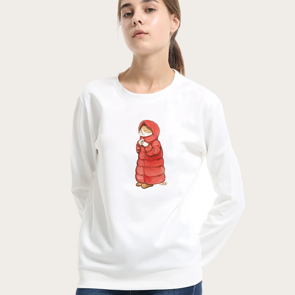 Women's Cotton Sweatshirts Pullover Autumn Round Neck Hoodies Sweatshirt Women Cartoon Cat Print Tops Oversized Hoodie Funny
Women's Cotton Sweatshirts Pullover Autumn Round Neck Hoodies Sweatshirt Women Cartoon Cat Print Tops Oversized Hoodie Funny
