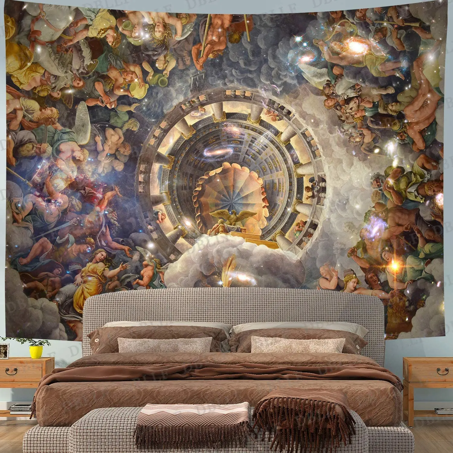 European Fairy Greek Myth Wall Art Trompe Loeil Ceiling from The Sala Tapestry
European Fairy Greek Myth Wall Art Trompe Loeil Ceiling from The Sala Tapestry