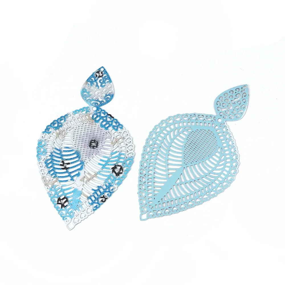 DoreenBeads медная Эмаль живопись Подвески овальные капли веерообразные сердца