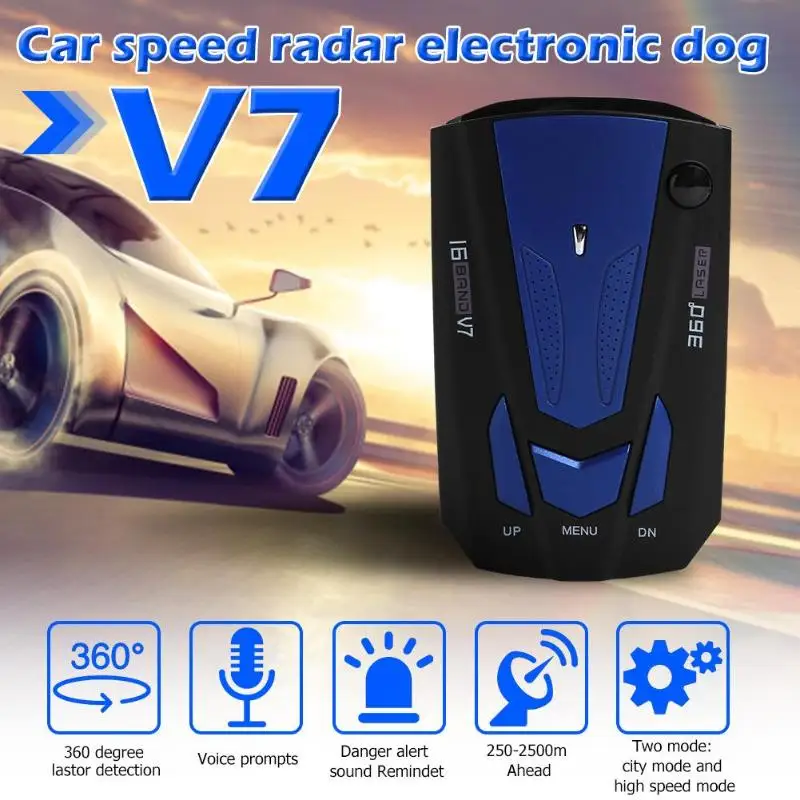 V7 Car Radar Detector English Russian Auto 360 Degree Universal Vehicle V9 Speed Voice Alert Alarm Warning X K KA Band
V7 Car Radar Detector English Russian Auto 360 Degree Universal Vehicle V9 Speed Voice Alert Alarm Warning X K KA Band