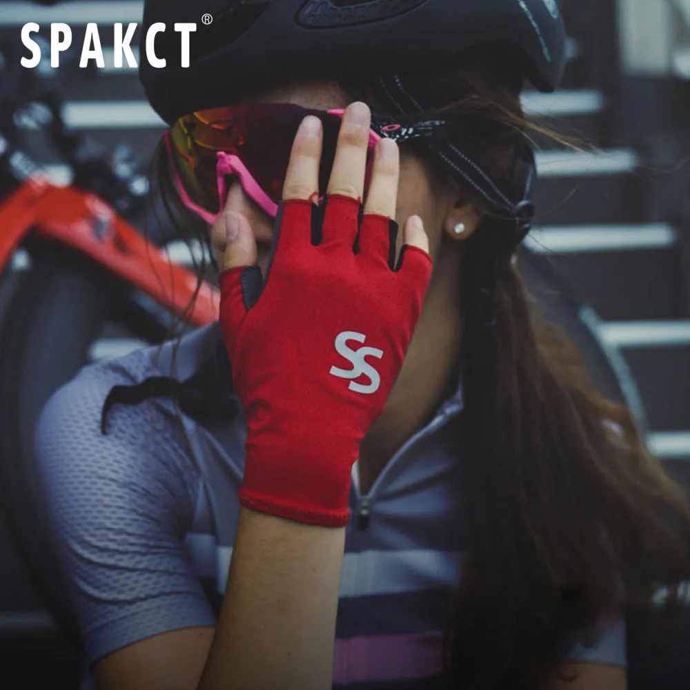 

SPAKCT Cycling Gloves Fingerless Gloves MTB Road Biker Guantes Half Finger Men Women Fast Drying Breathable Anti-Slip Shockproof