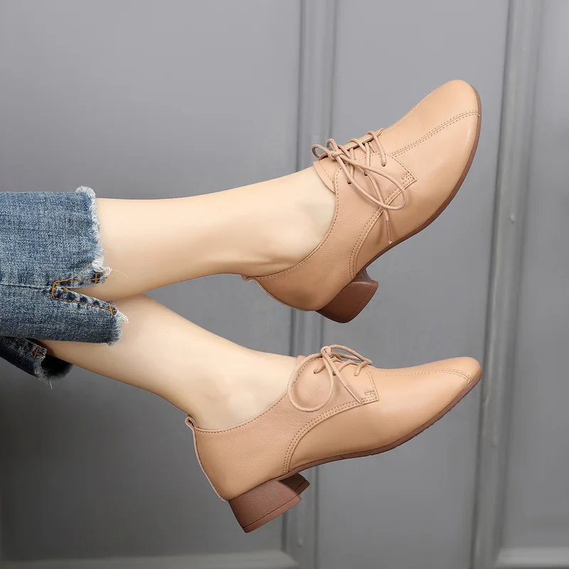2021 Spring and Autumn New Shoes Lace Up Leather Low Heel Deep Mouth Women's Single Shoes Large Size Women's Shoes
2021 Spring and Autumn New Shoes Lace Up Leather Low Heel Deep Mouth Women's Single Shoes Large Size Women's Shoes