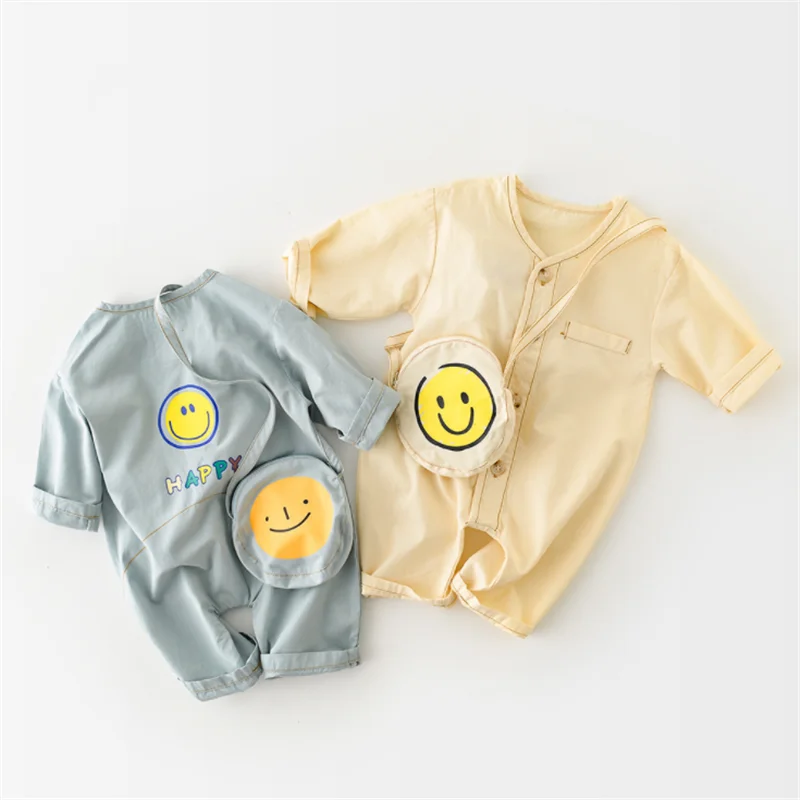 0-2 Years Baby Bodysuits for Girl Fashion Cartoon Smiley Print Jumpsuit 2021 Autumn New Cotton Soft Kids Clothes Boys Outfits
0-2 Years Baby Bodysuits for Girl Fashion Cartoon Smiley Print Jumpsuit 2021 Autumn New Cotton Soft Kids Clothes Boys Outfits