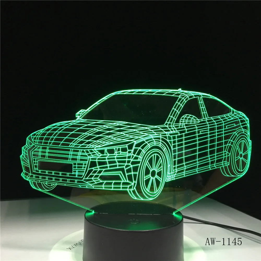 

New Style Car 7 Colors Changing Nightlight Atmosphere Light 3D Mood Touch Lamp Home Decor Kids Gift Office Light Table AW-1145