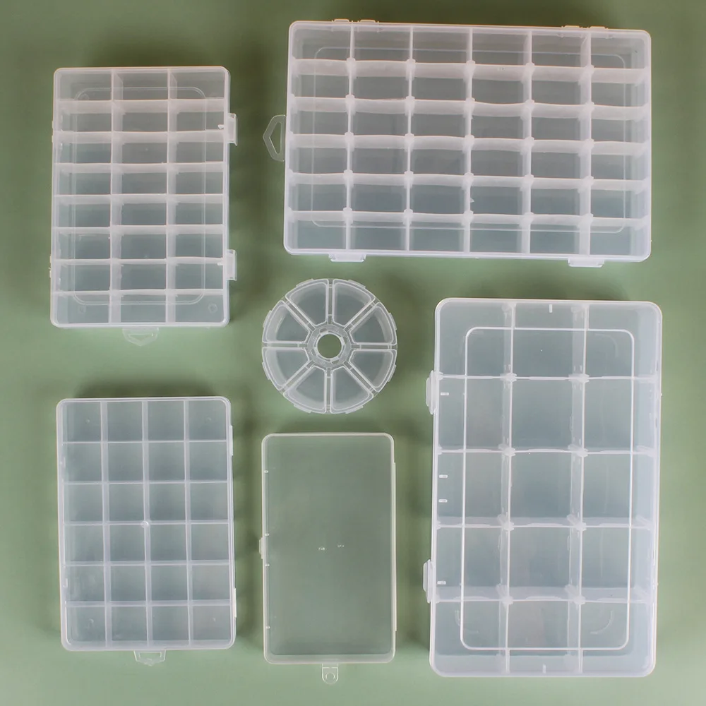 Transparent Plastic 8/10/24 Grid Jewelry Storage Box Diamond Painting Accessory Box Classification Lattice Jewelry Box Parts Box
Transparent Plastic 8/10/24 Grid Jewelry Storage Box Diamond Painting Accessory Box Classification Lattice Jewelry Box Parts Box