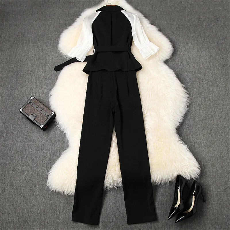 Europe Design Office Lady Two Piece Outfits Summer New Women Elegant Patchwork Top and Pants Matching Sets Work Suit
Europe Design Office Lady Two Piece Outfits Summer New Women Elegant Patchwork Top and Pants Matching Sets Work Suit
