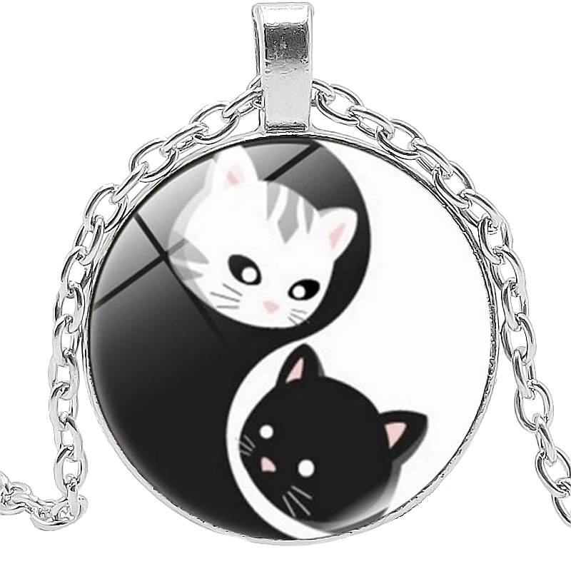 2020 New Black and White Yin and Yang Cat 3 Color Retro Necklace Jewelry Glass Convex Round Cartoon Pendant Jewelry Cute Gift
2020 New Black and White Yin and Yang Cat 3 Color Retro Necklace Jewelry Glass Convex Round Cartoon Pendant Jewelry Cute Gift
